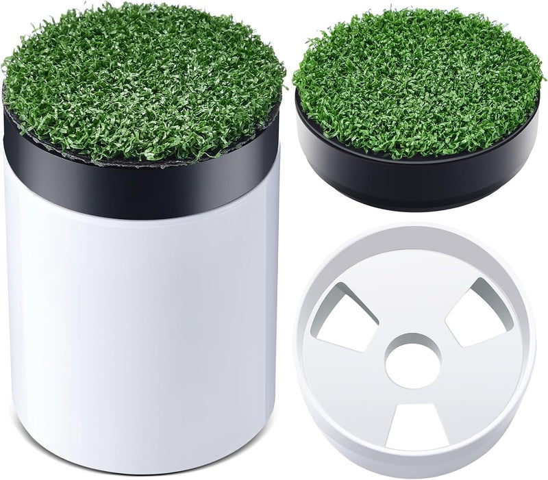 Seenelling 2 Sets Golf Hole Cup for Putting Green Golf Accessories for Backyard Practice with Plastic Hole Cups Cover for Base Enhanced Home Golfing Experience - Image 1
